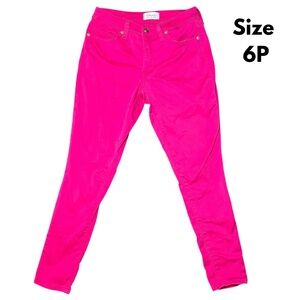 Pink crown & ivy women’s jeans size 6P petite skinny pants low rise small #187